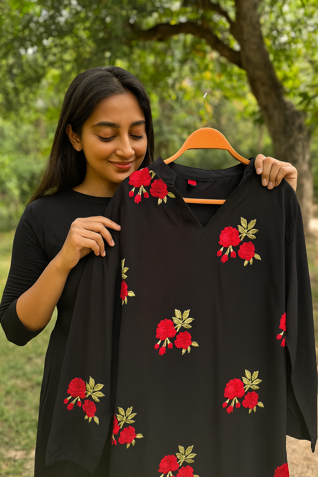 Black Embriodry Kameez