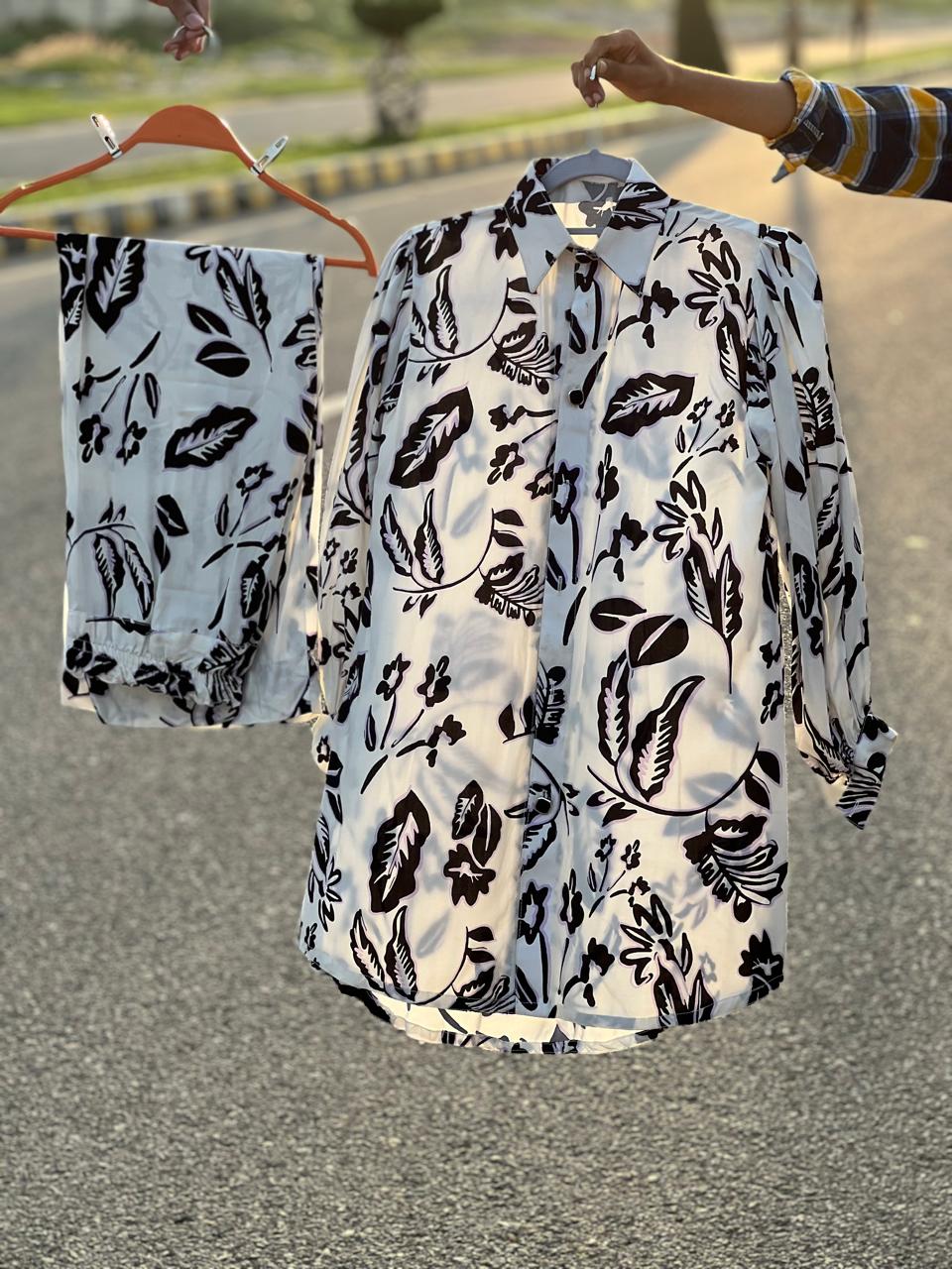 White Floral CO-ORD SET