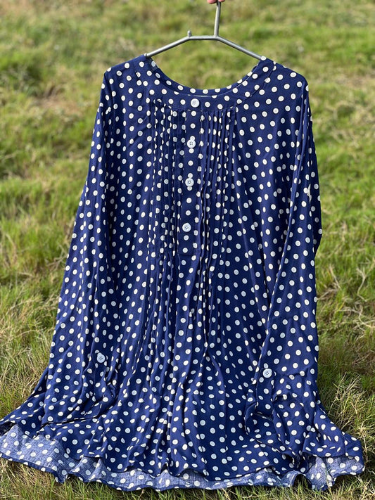 Navy Polka Dot Shirt | Few Articles Left