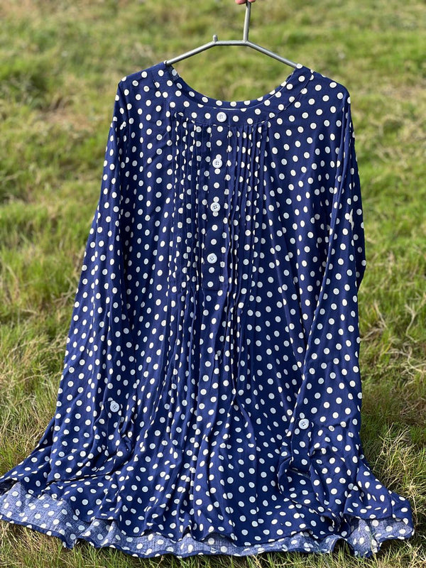 Navy Polka Dot Shirt | Few Articles Left