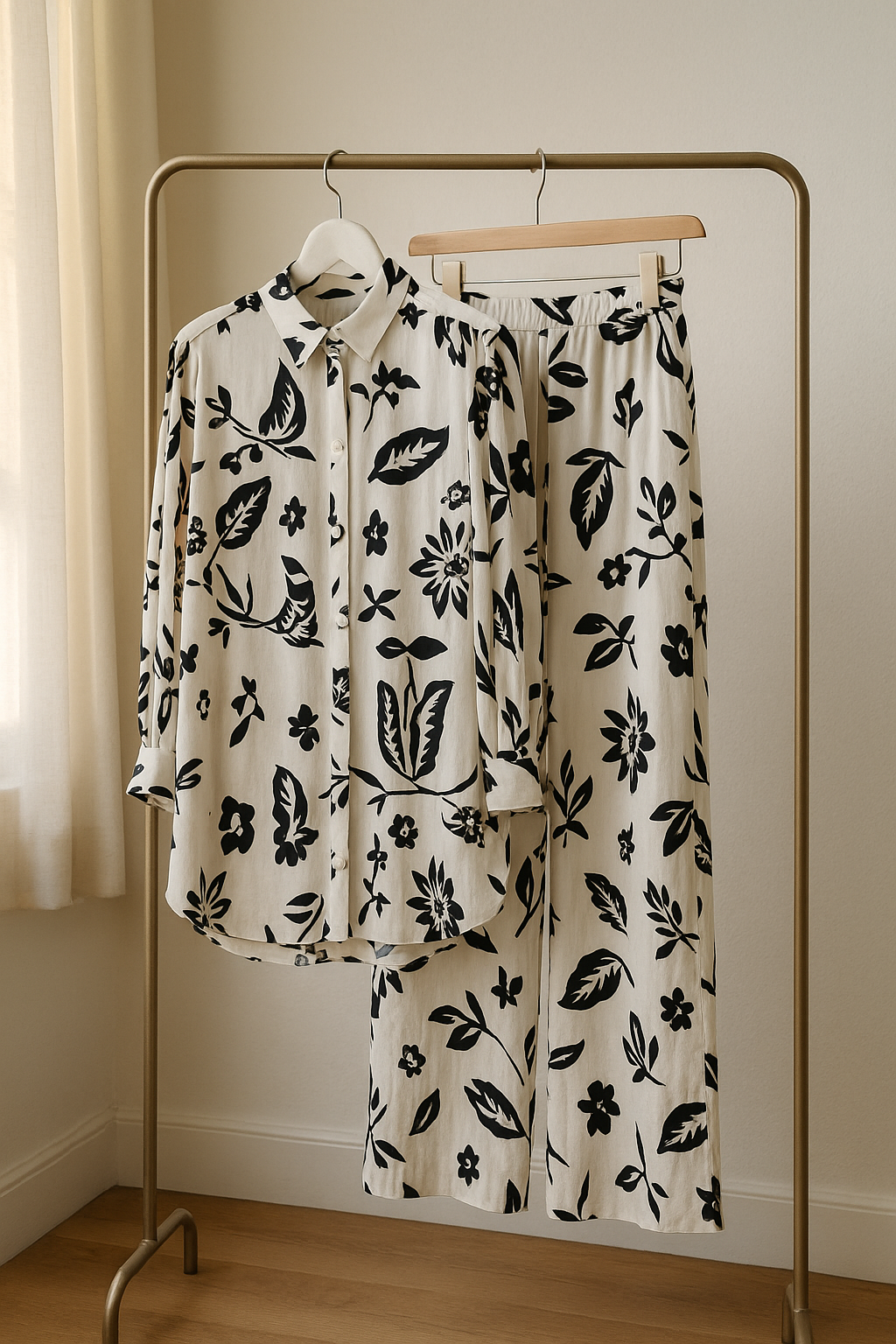 White Floral CO-ORD SET