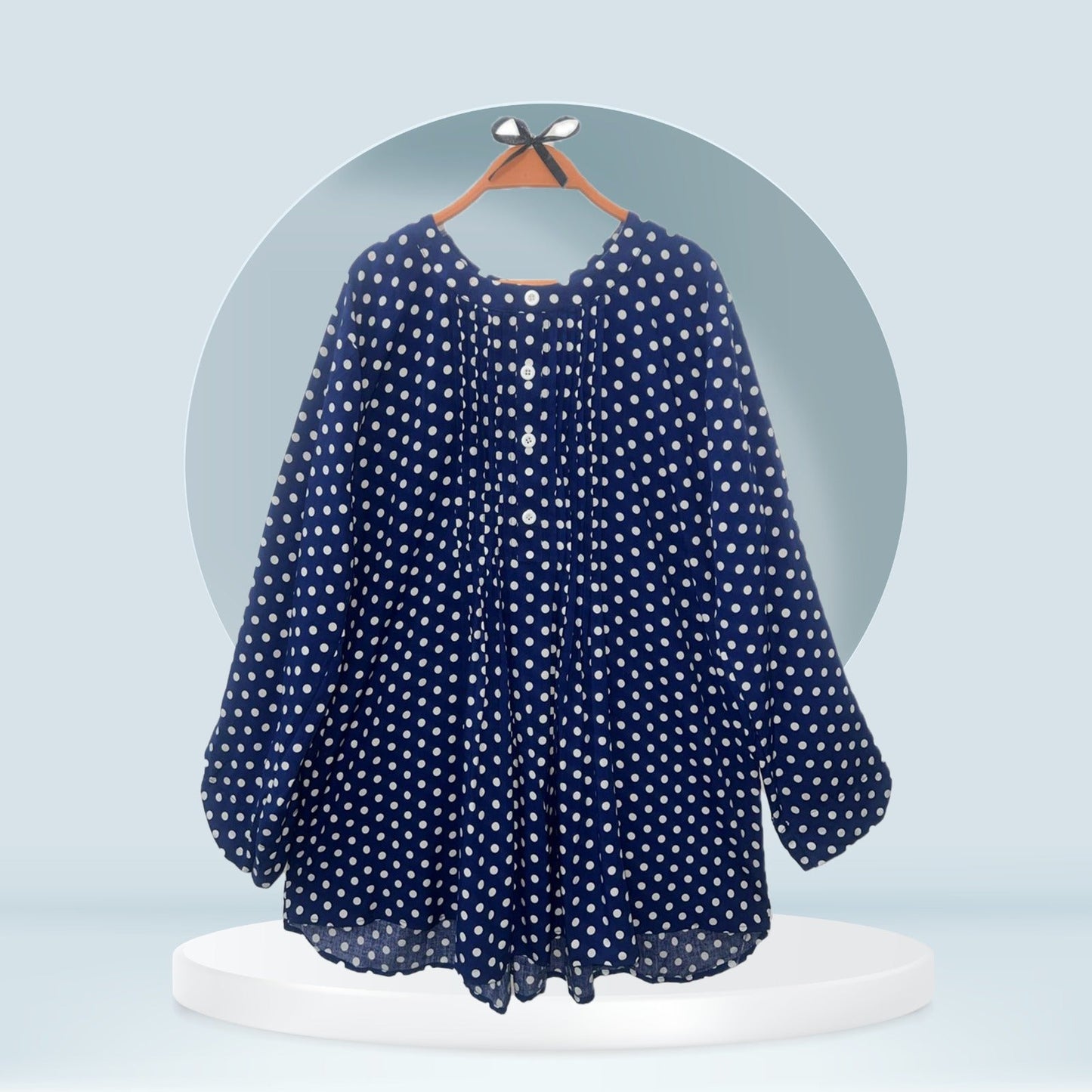 Navy Polka Dot Shirt | Few Articles Left