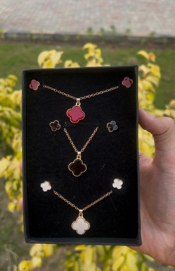 Most Trending 3 necklace and Ear Rings Pack