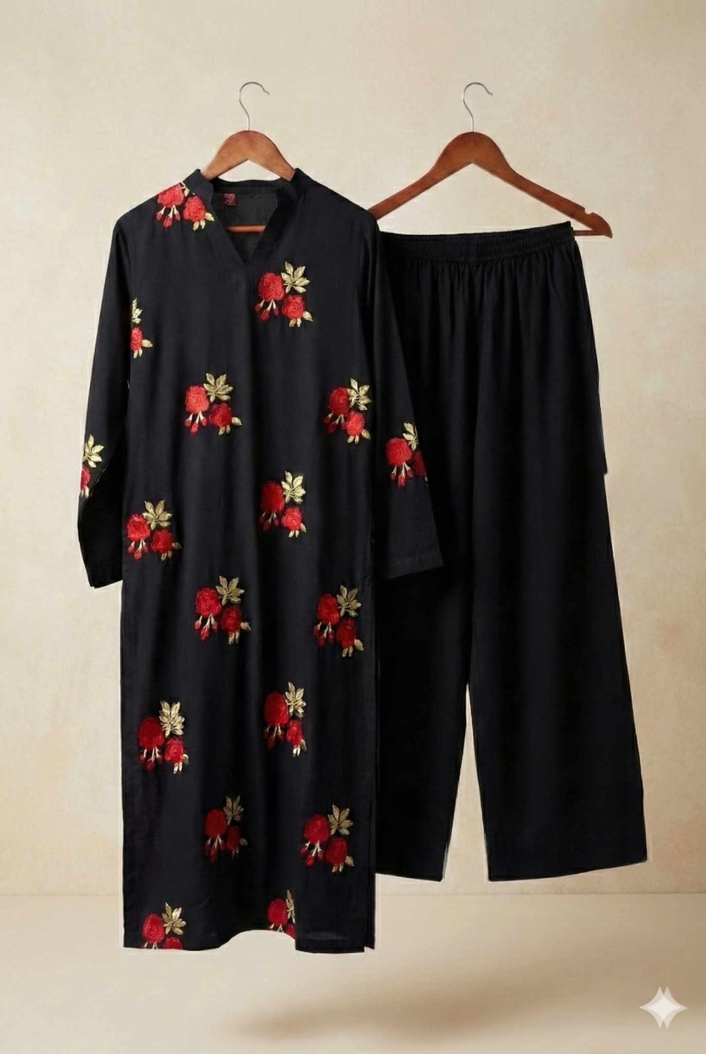 2pc  Premium Linen Suit-Embroidred Pret