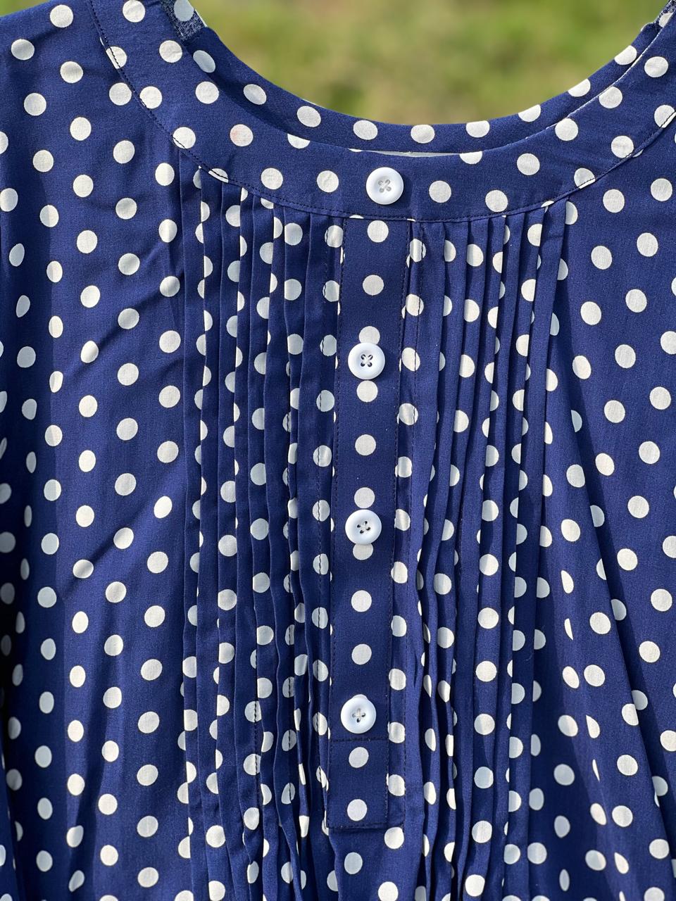 Navy Polka Dot Shirt | Few Articles Left