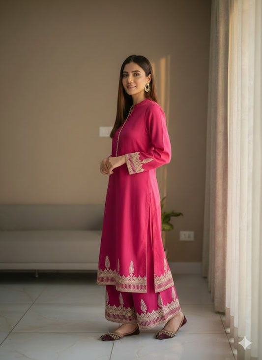 2 Piece - Embroidered Suit